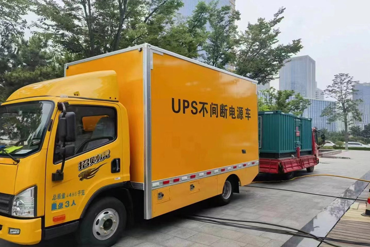 铁山发电机租赁施工现场