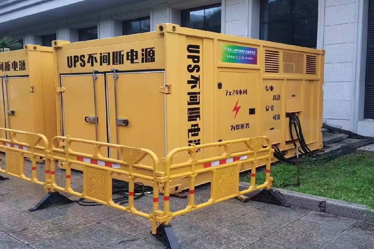铁山发电机租赁施工现场